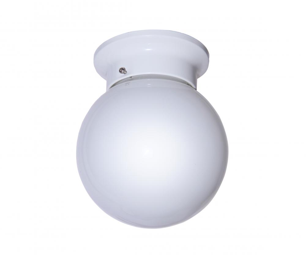 1LT FLUSH- 6"" GLOBE- OPAL